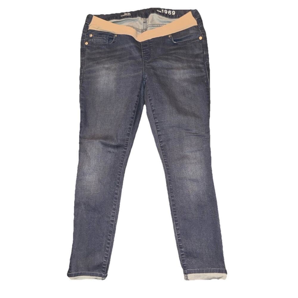 Gap 1969 Always Skinny Maternity Jeans Womens 10 30x30 Blue Stretch